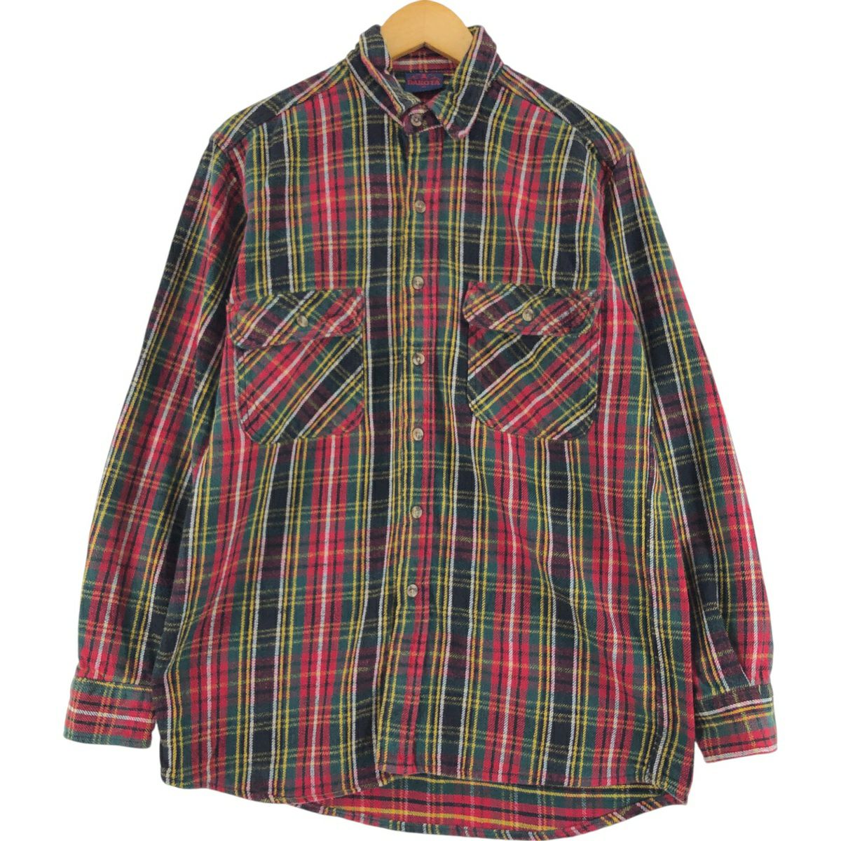 古着 ～90年代 ダコタ DAKOTA 長袖 ヘビーネルチェックシャツ メンズL