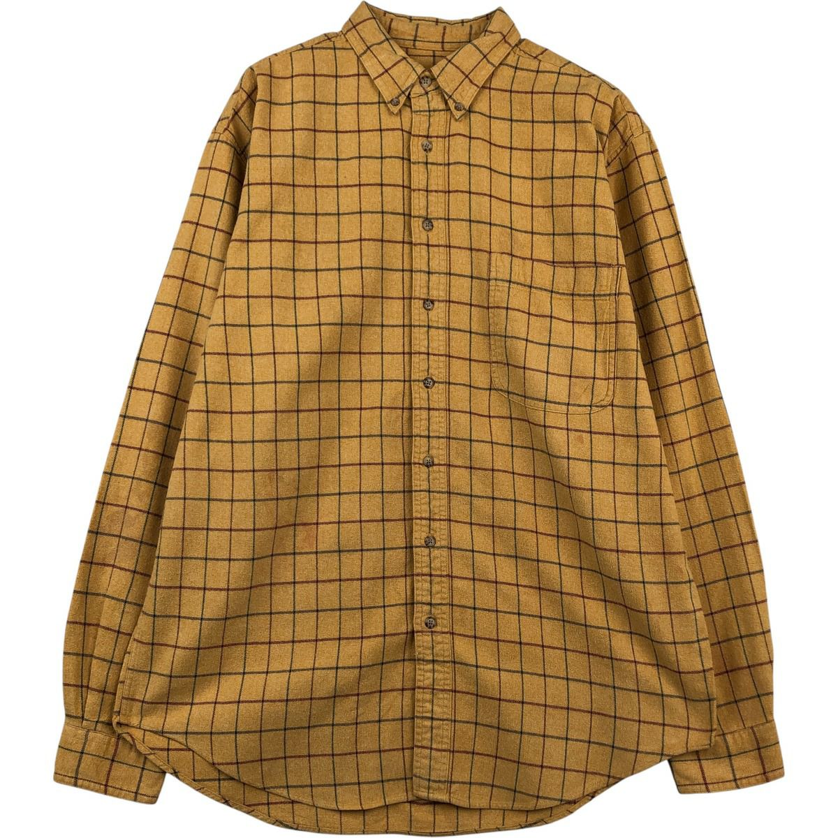 古着 エディーバウアー Eddie Bauer チェック柄 ボタンダウン 長袖