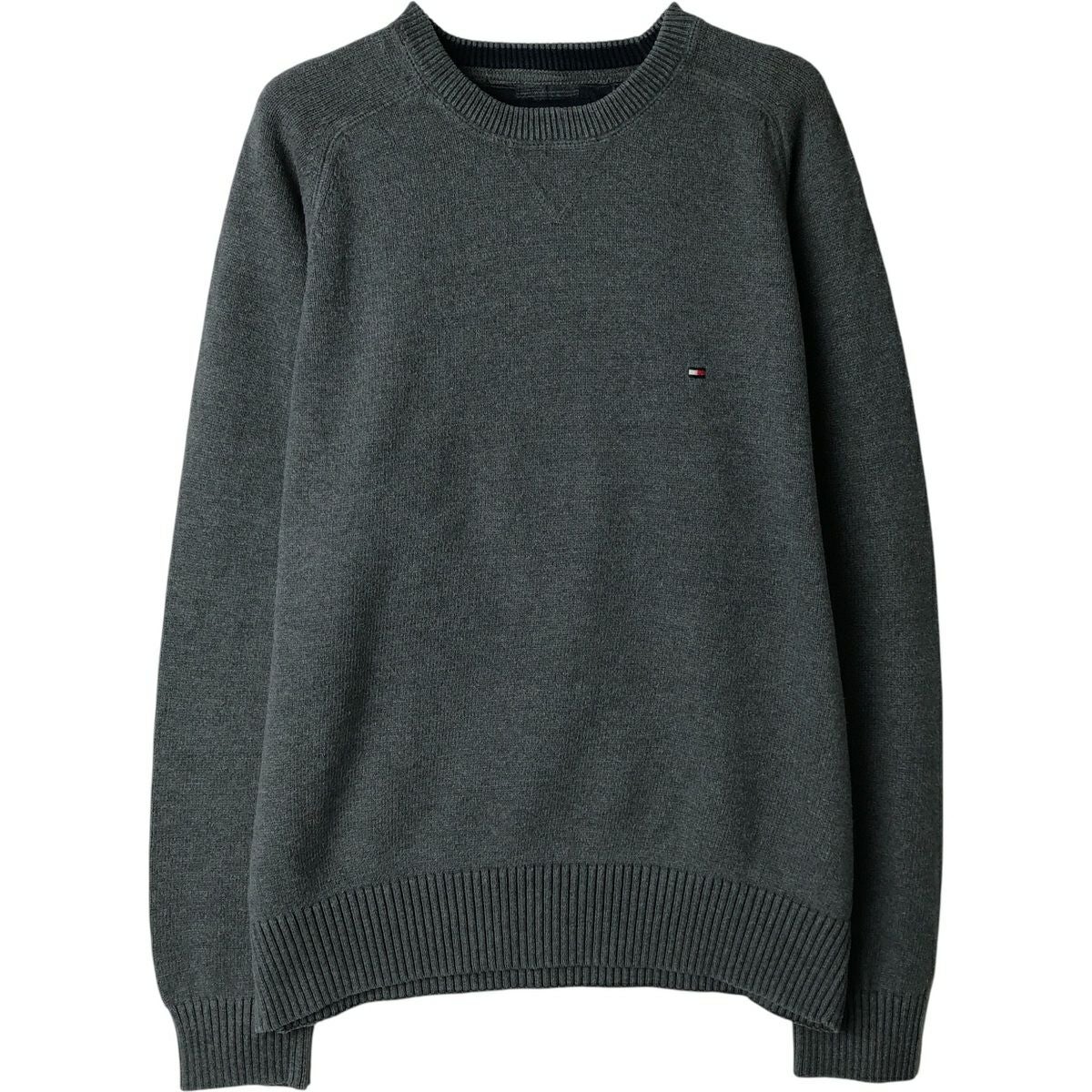 古着 トミーヒルフィガー TOMMY HILFIGER ボーダー柄 コットンニット