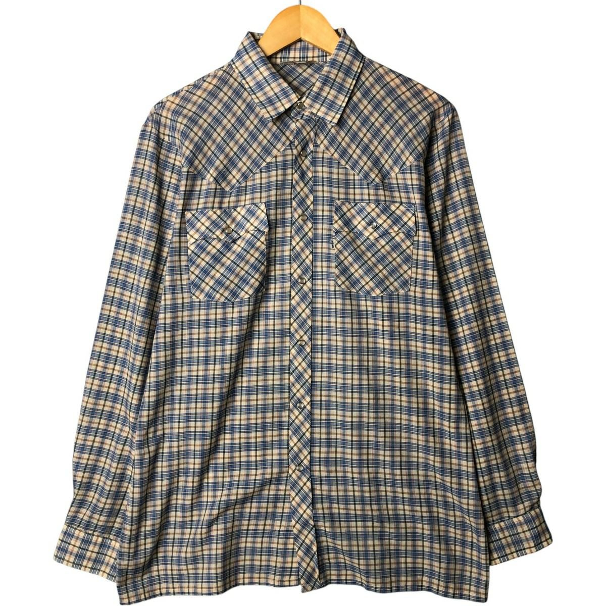 古着 80～90年代 リーバイス Levis チェック柄 長袖 ウエスタンシャツ