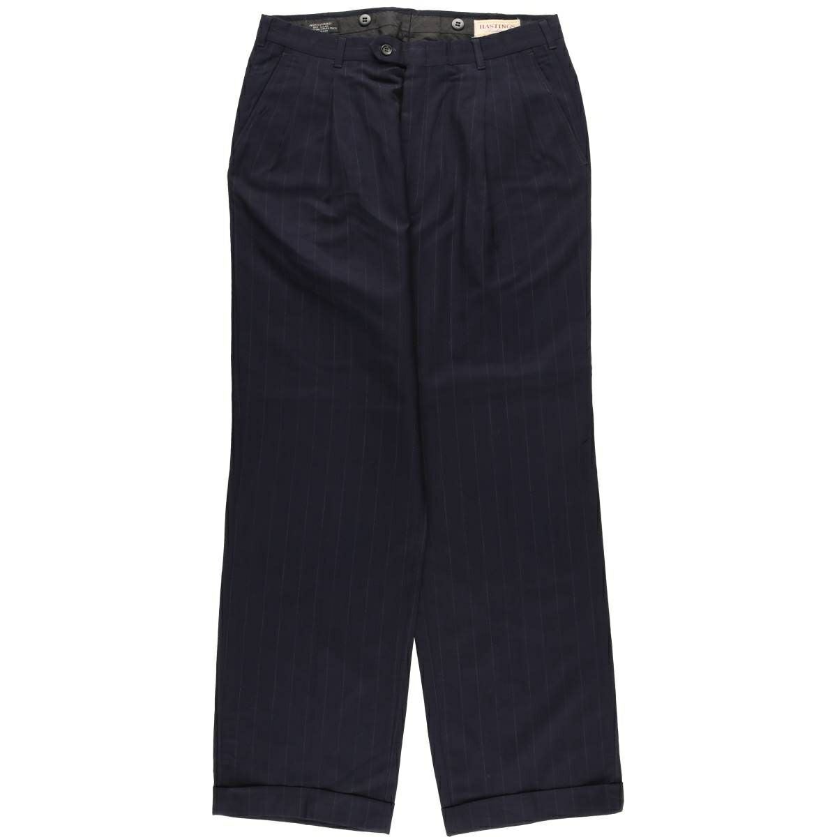 古着 80～90年代 タウンクラフト TOWN CRAFT ストライプ柄 ツータック