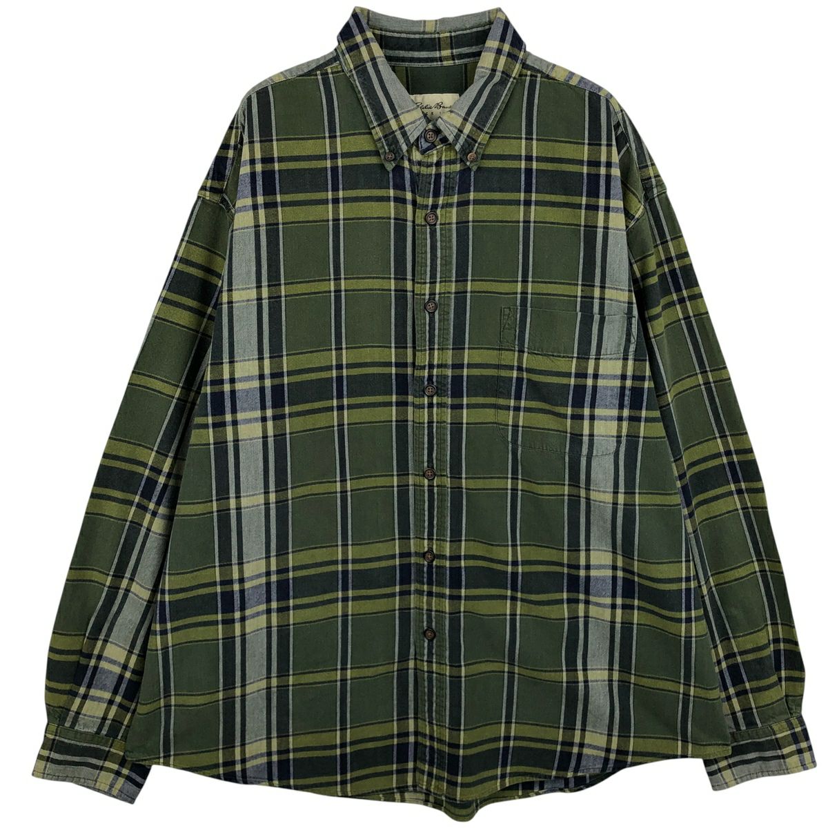 古着 エディーバウアー Eddie Bauer チェック柄 ボタンダウン 長袖