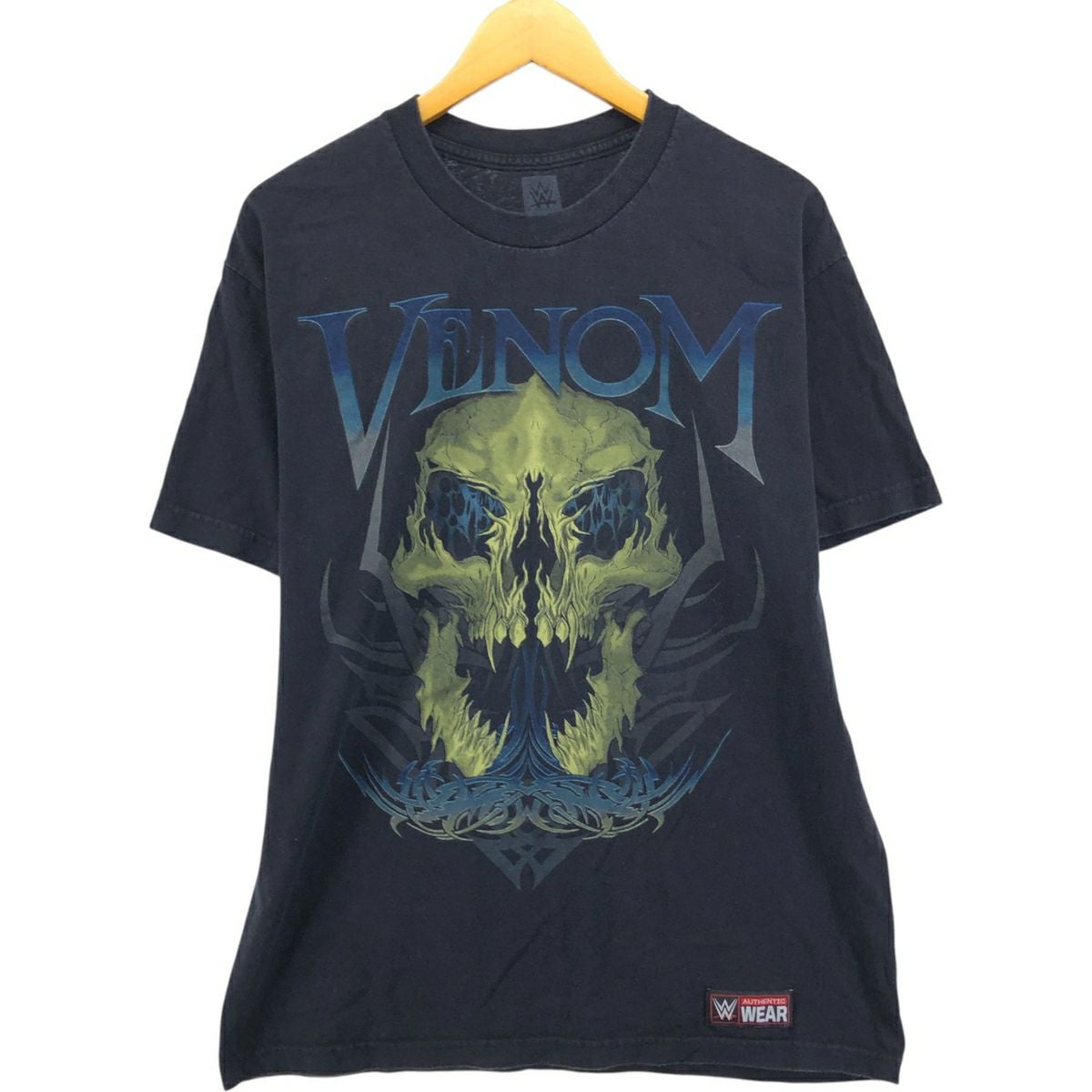 古着 WWE ドクロ柄 スカル柄 プロレス スポーツプリントTシャツ メンズ