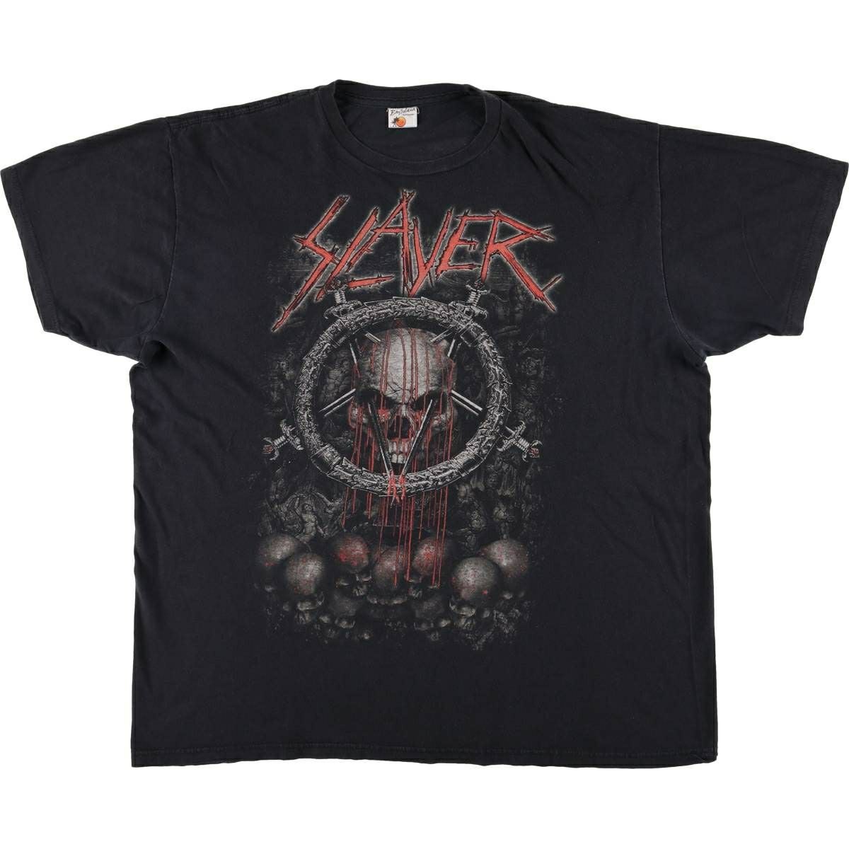 古着 ヘインズ HANES SLAYER スレイヤー ドクロ柄 スカル柄 バンドT