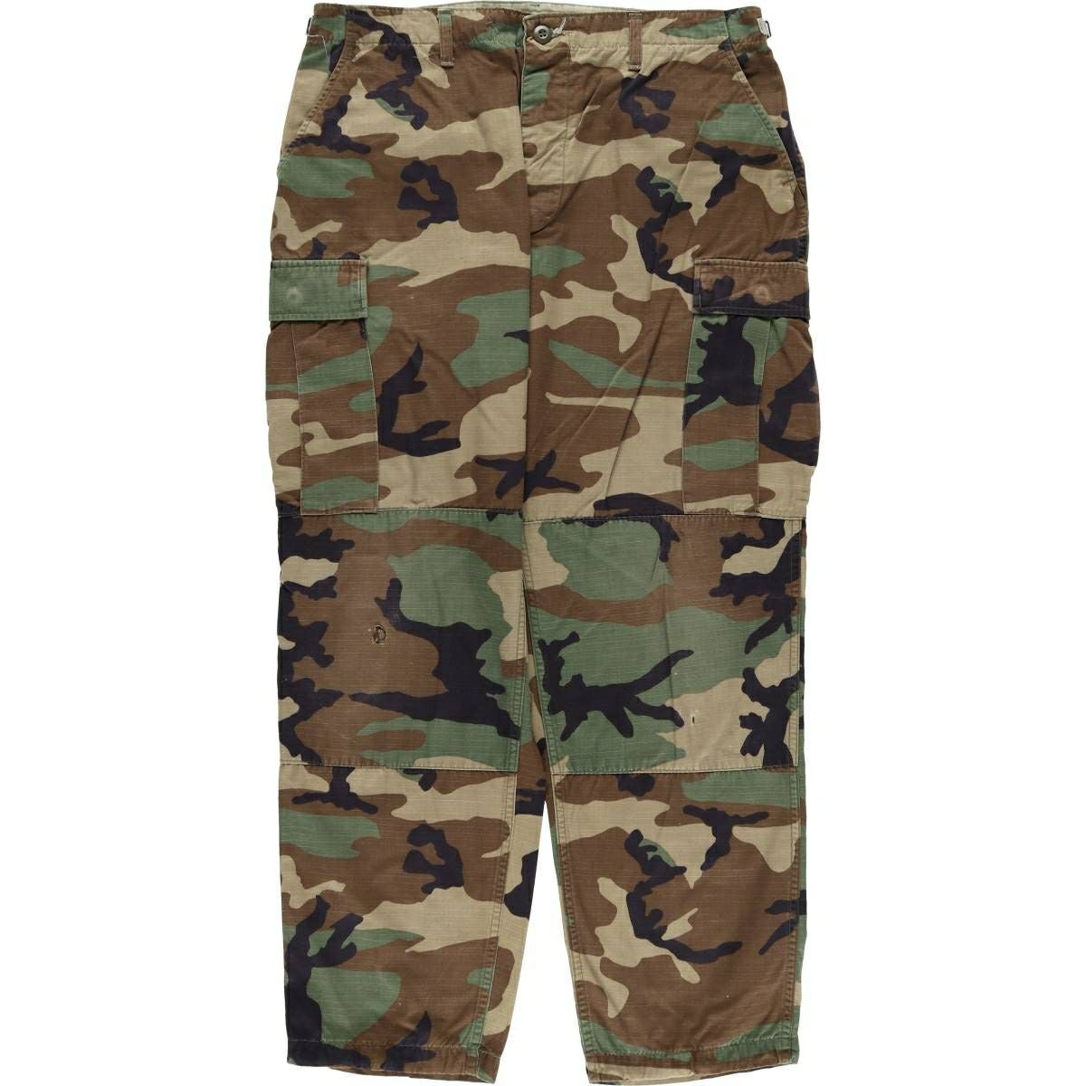 wtaps 迷彩ミリタリーワイドカーゴパンツ SIZE4 ヴィンテージレプリカ 古着 80年代 米軍実品 迷彩柄 ウッドランドカモ リップストップ