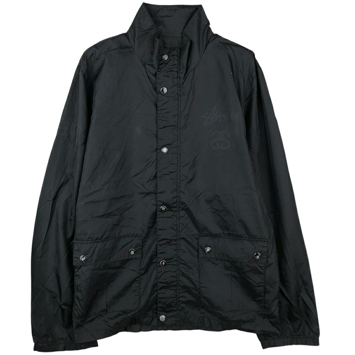 古着 ステューシー STUSSY チェック柄 スウェットハーフジップパーカー