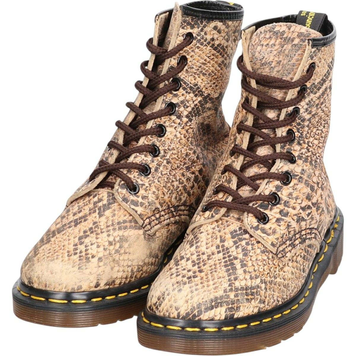 古着 ドクターマーチン Dr.Martens 蛇柄 パイソン柄 8ホールブーツ