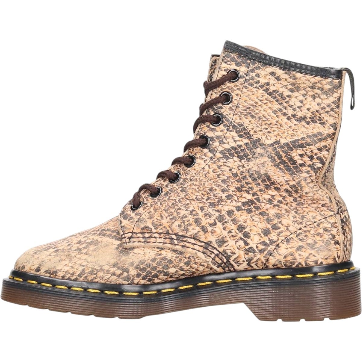 古着 ドクターマーチン Dr.Martens 蛇柄 パイソン柄 8ホールブーツ