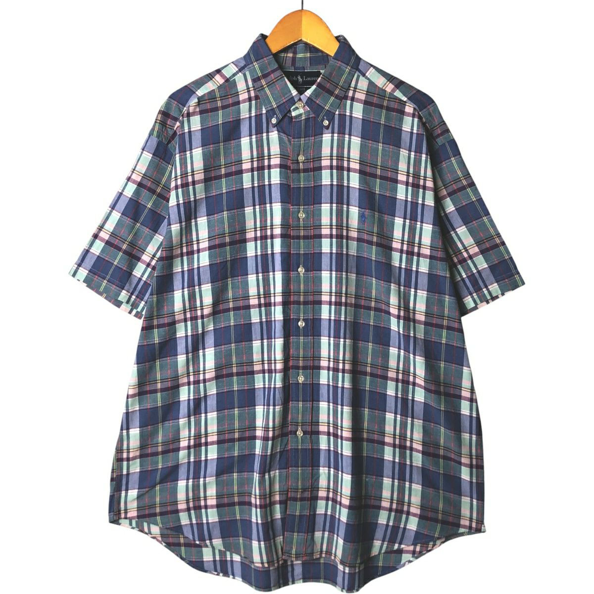 古着 ラルフローレン Ralph Lauren BLAKE 半袖 ボタンダウン チェック