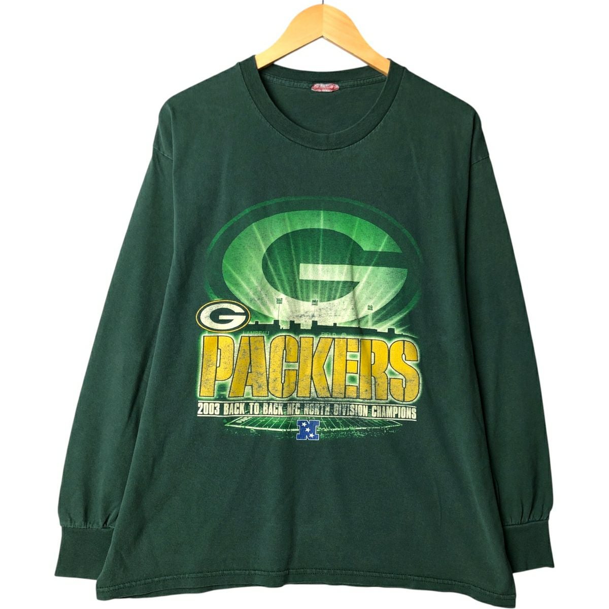 古着 NFL GREEN BAY PACKERS グリーンベイパッカーズ ストライプ柄