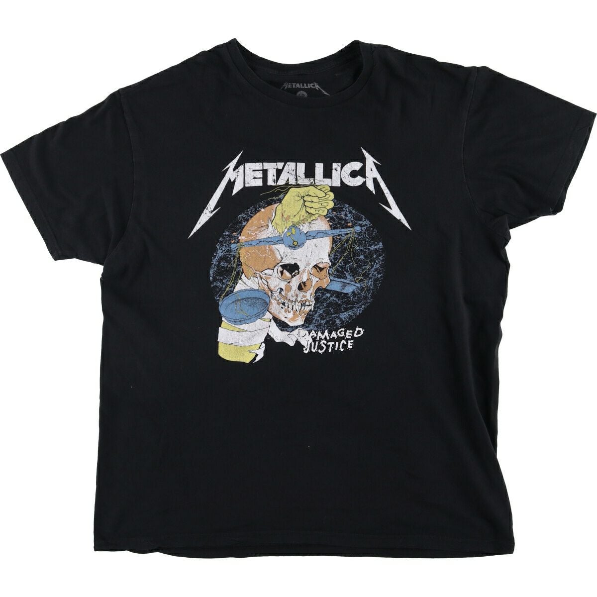 古着 メタリカ スカル Tシャツ ブラック L 古着 Metallica メタリカ ドクロ柄 スカル柄 バンドTシャツ バンT