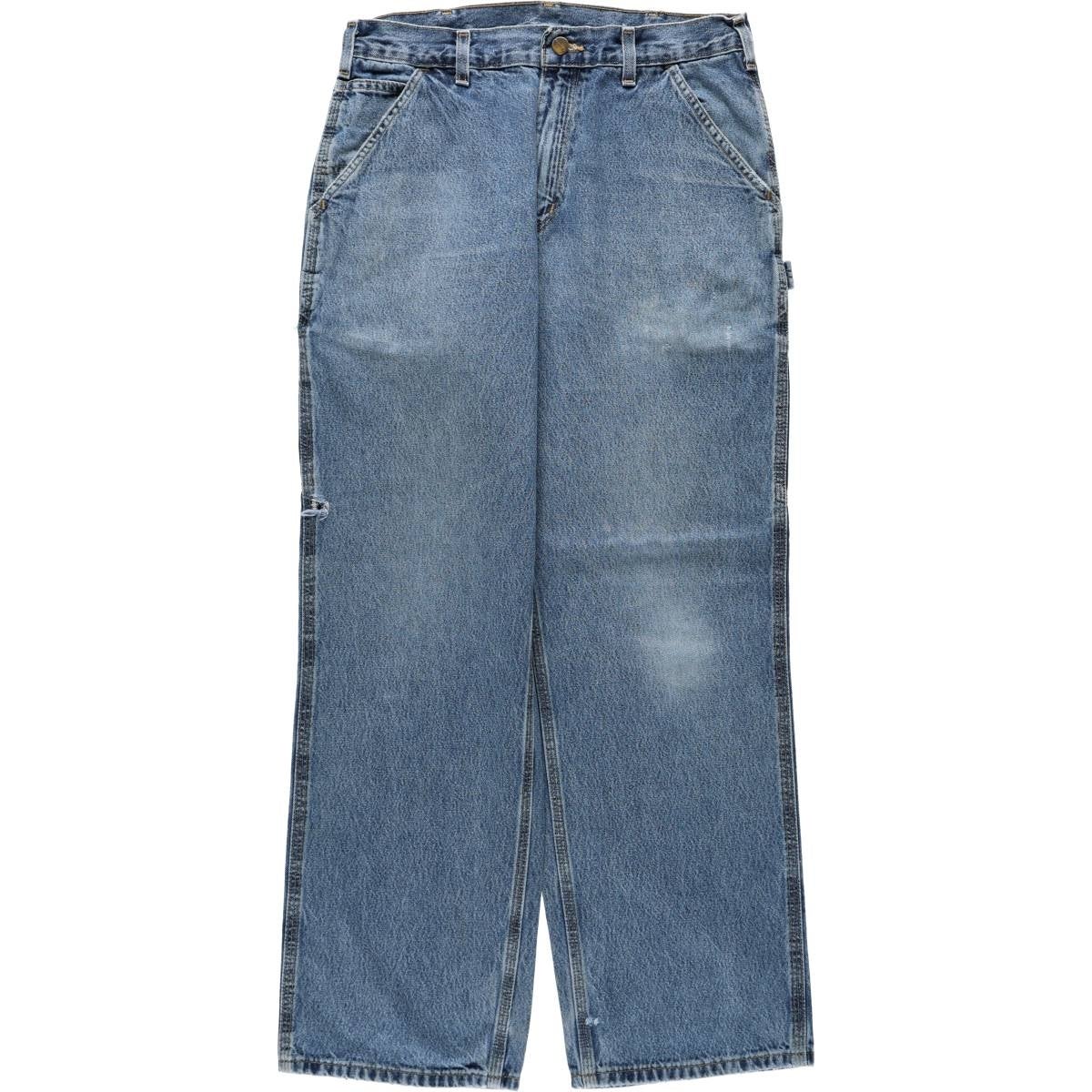 【中古】オールド Alpha Numeric ペインターパンツ サイズ38 インディゴブルー[91][240091404851] 古着 カーハート Carhartt Loose Original Fit デニムペインターパンツ