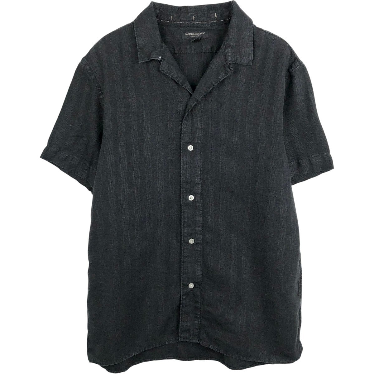 古着 00年代 バナナリパブリック BANANA REPUBLIC ストライプ柄 半袖