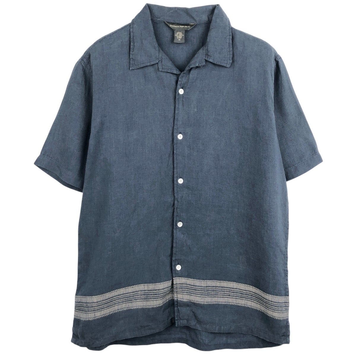 古着 00年代 バナナリパブリック BANANA REPUBLIC ストライプ柄 半袖