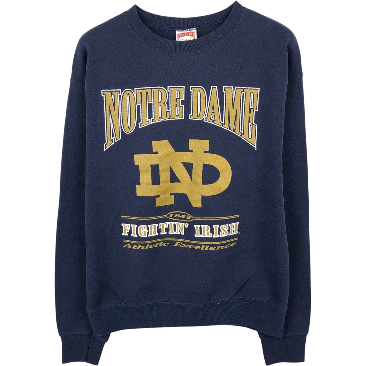 古着 90年代 NUTMEG NOTRE DAME ノートルダム大学 カレッジスウェット