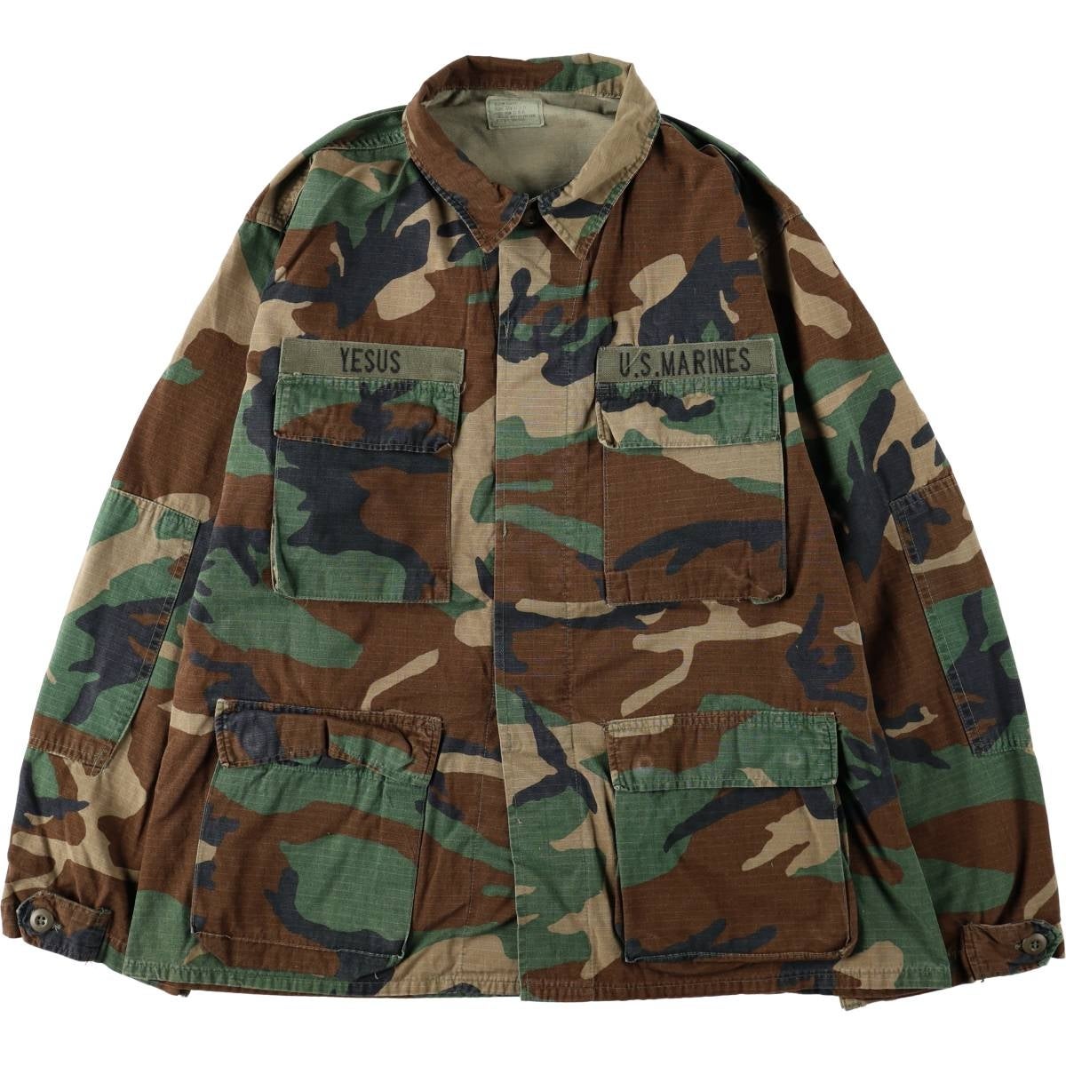 古着 80年代 米軍実品 迷彩柄 ウッドランドカモ リップストップ B.D.U