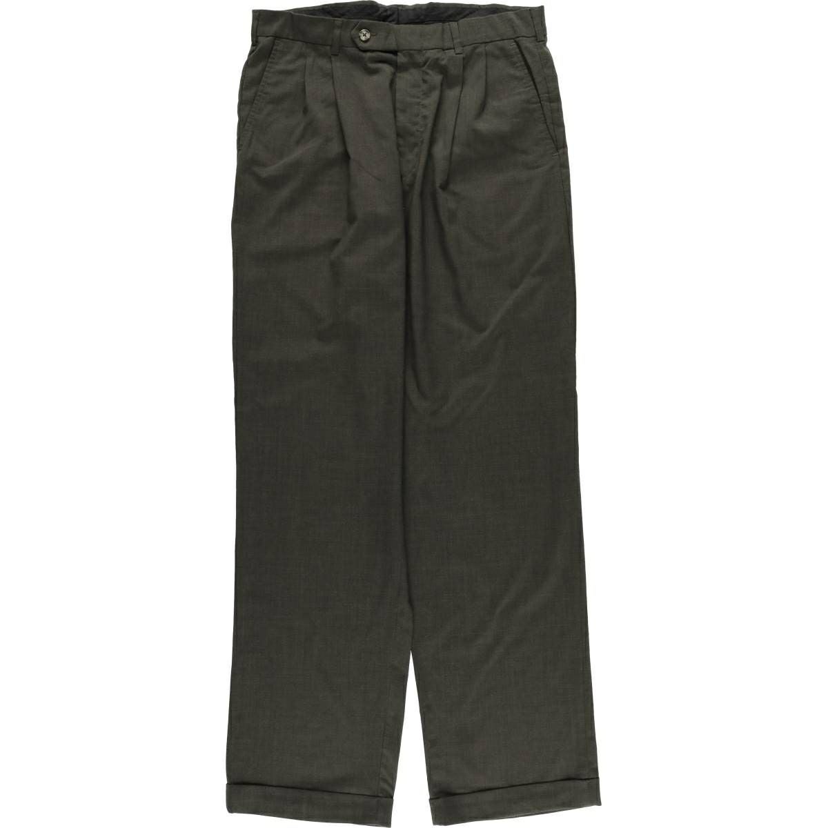 古着 ZIP FINEST ツータック スラックスパンツ イタリア製 メンズw33