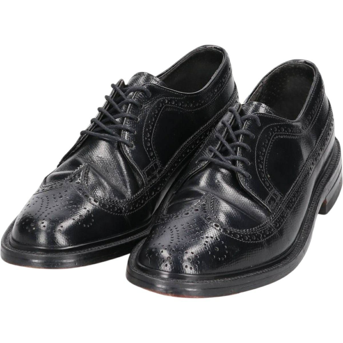 古着 DANIEL FORBES CO フルブローグ ウイングチップシューズ USA製 12
