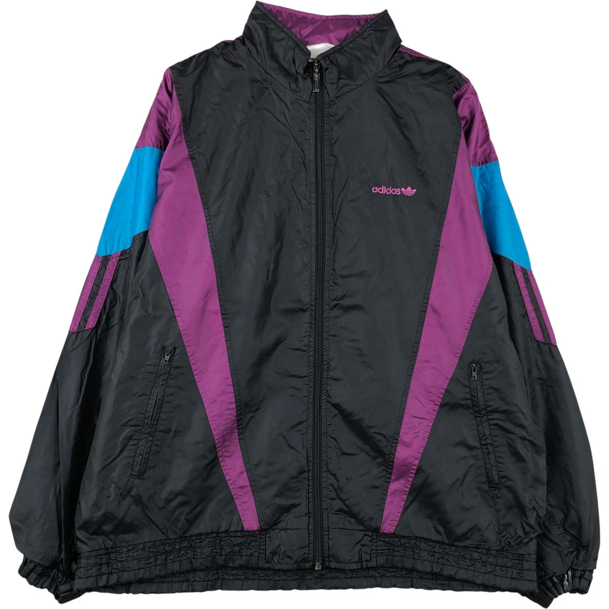 古着 80年代 アディダス adidas トレフォイルロゴ 総柄 ナイロン