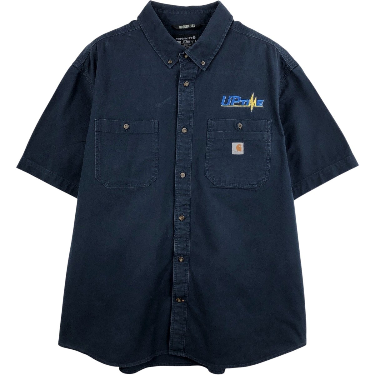 古着 カーハート Carhartt RELAXED FIT ボタンダウン ダック地 半袖