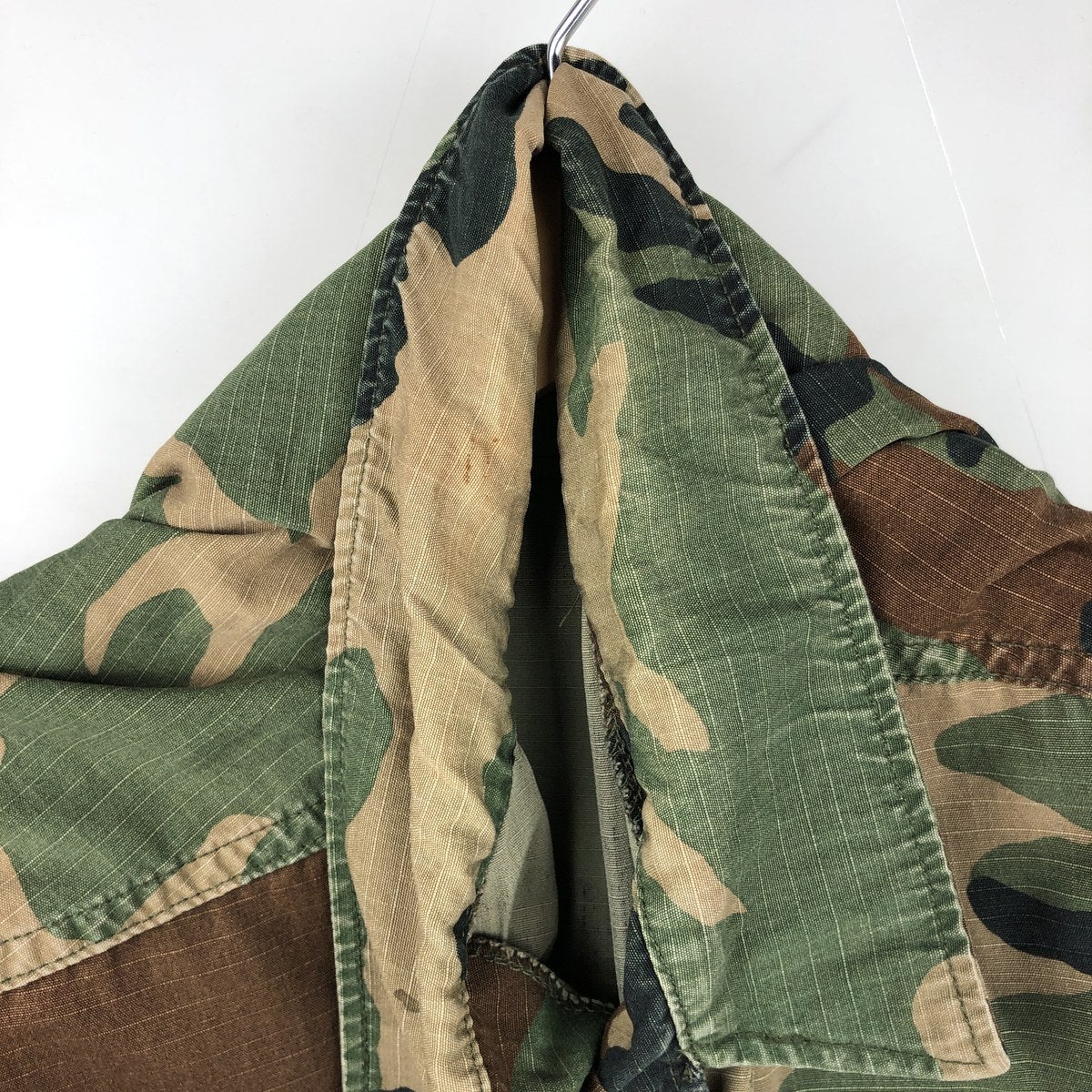 古着 80年代 米軍実品 迷彩柄 ウッドランドカモ リップストップ B.D.U