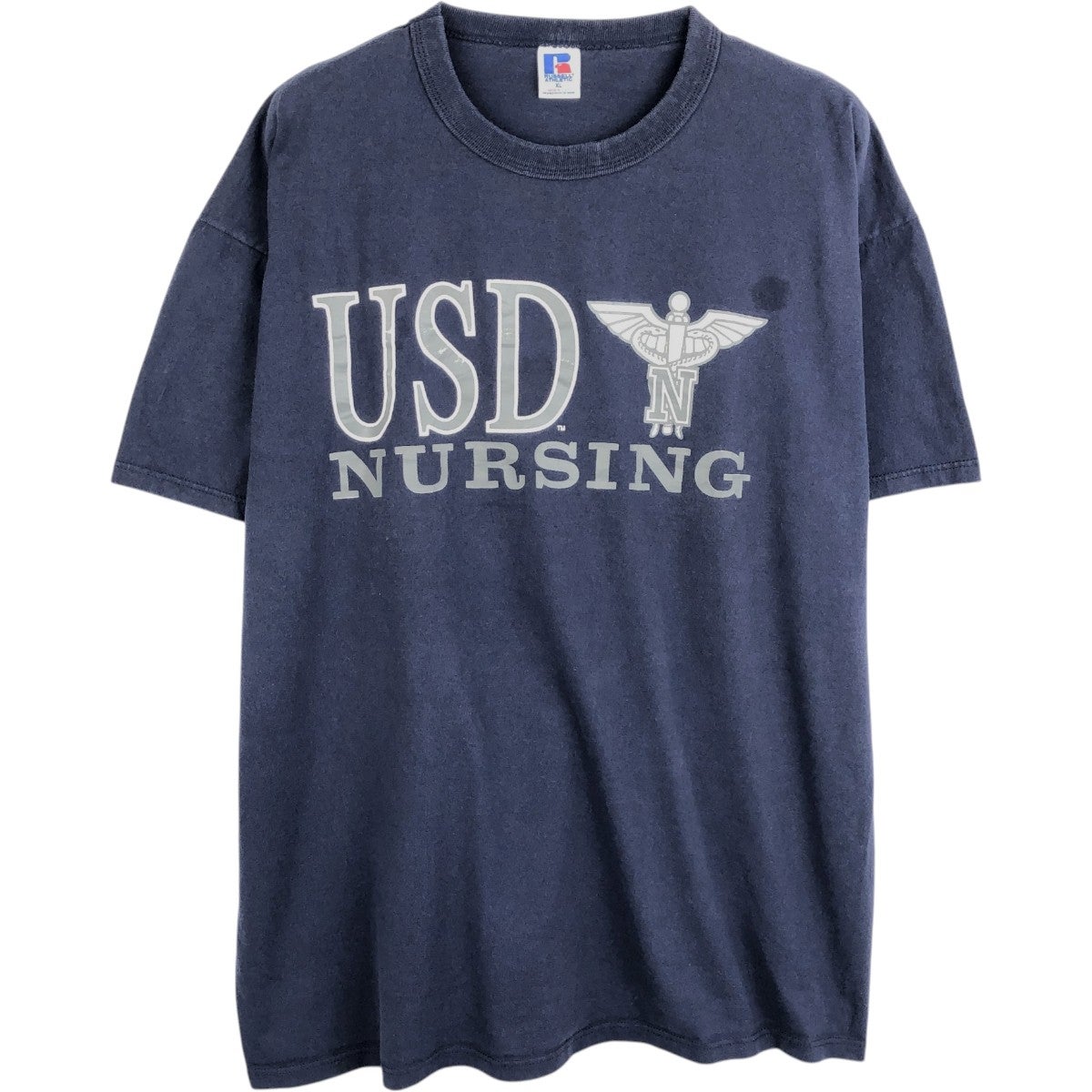 古着 90年代 ラッセル Russell カレッジTシャツ USA製 メンズXL相当