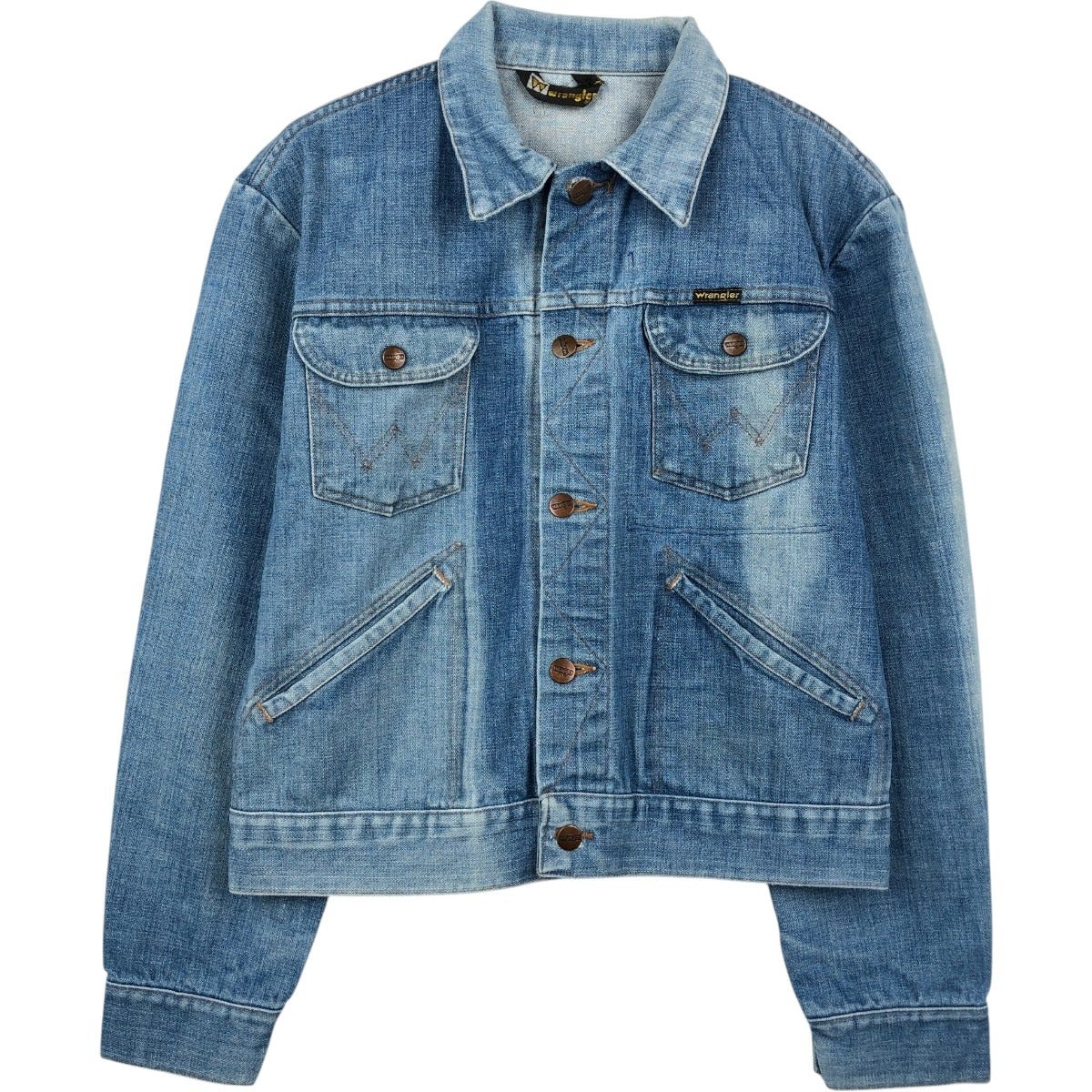 古着 80年代 ラングラー Wrangler デニムジャケット Gジャン メンズL