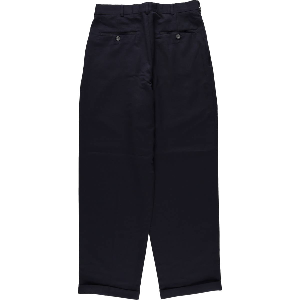 古着 90年代 slates ツータック ポリ×ウールパンツ スラックス メンズ