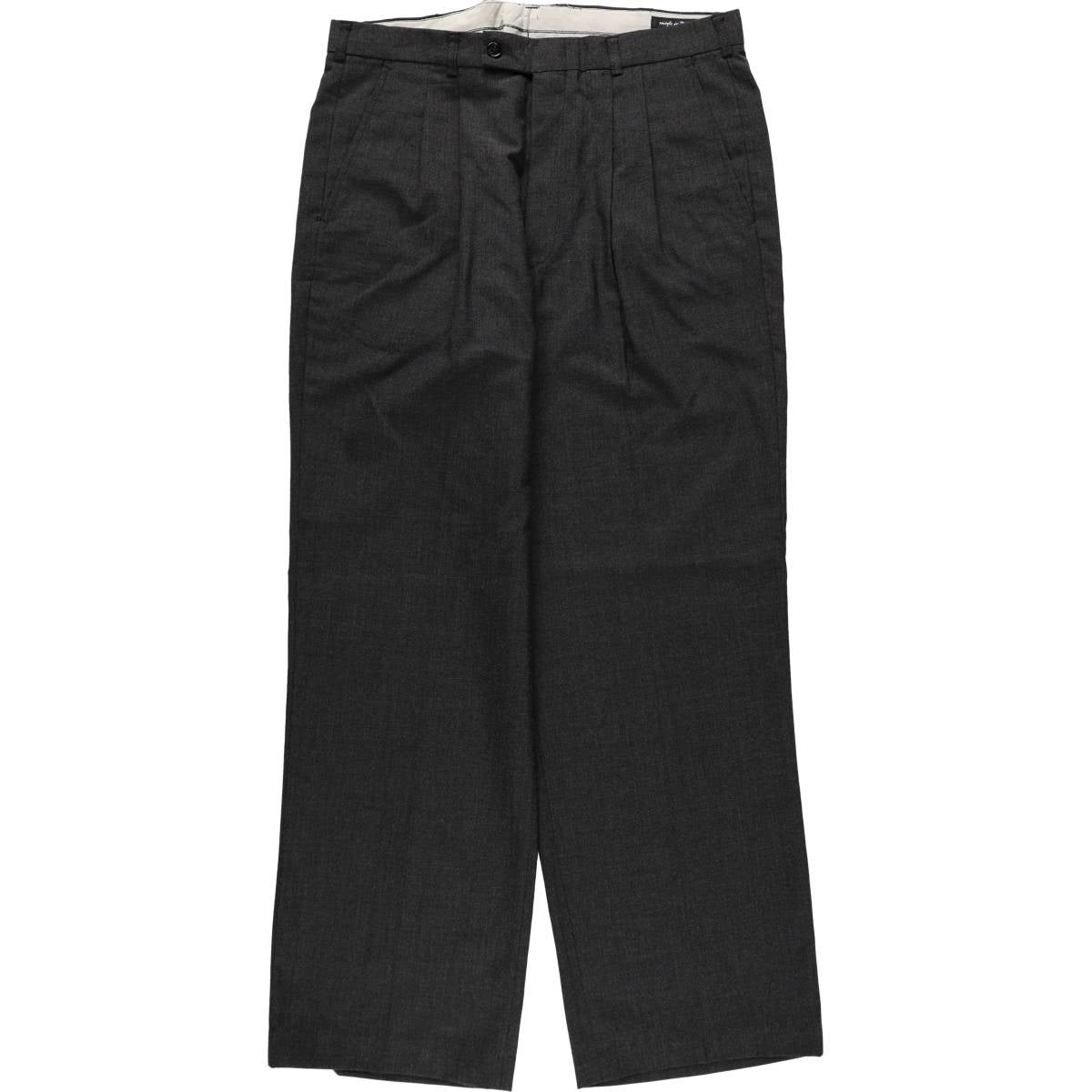 古着 Hickey Freeman ツータック スラックスパンツ メンズw34相当