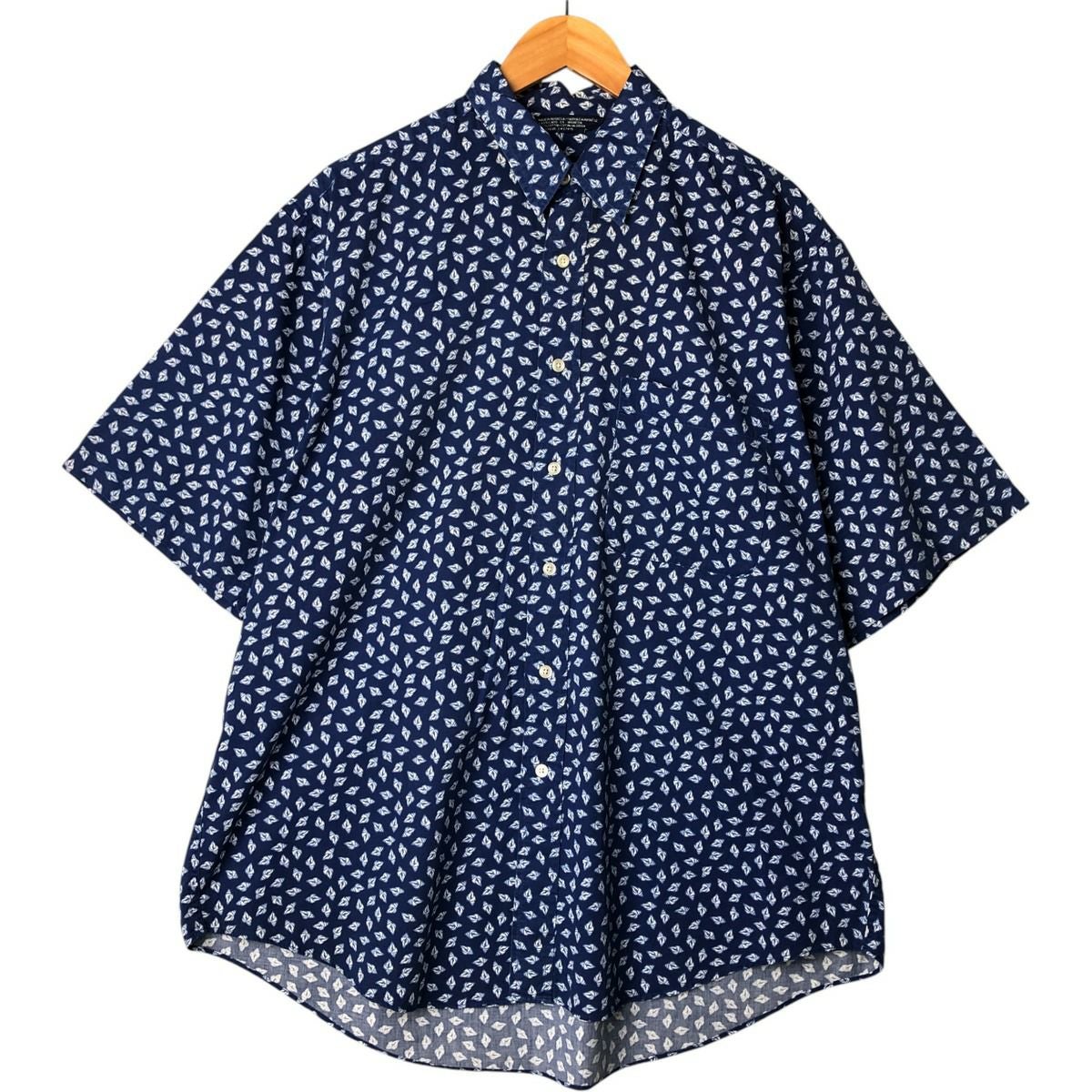 古着 90年代 ノーティカ NAUTICA チェック柄 長袖 コットン×リネン