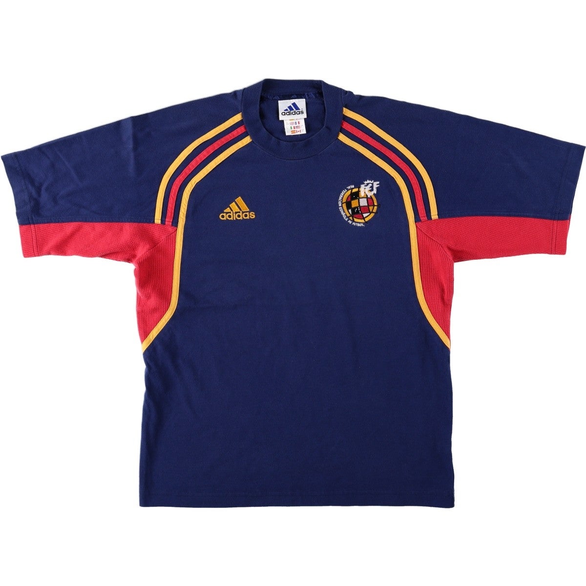 00s  スペイン代表ユニフォーム ゲームシャツ　ヴィンテージ 古着 アディダス adidas スペイン代表 Vネック メッシュ サッカー
