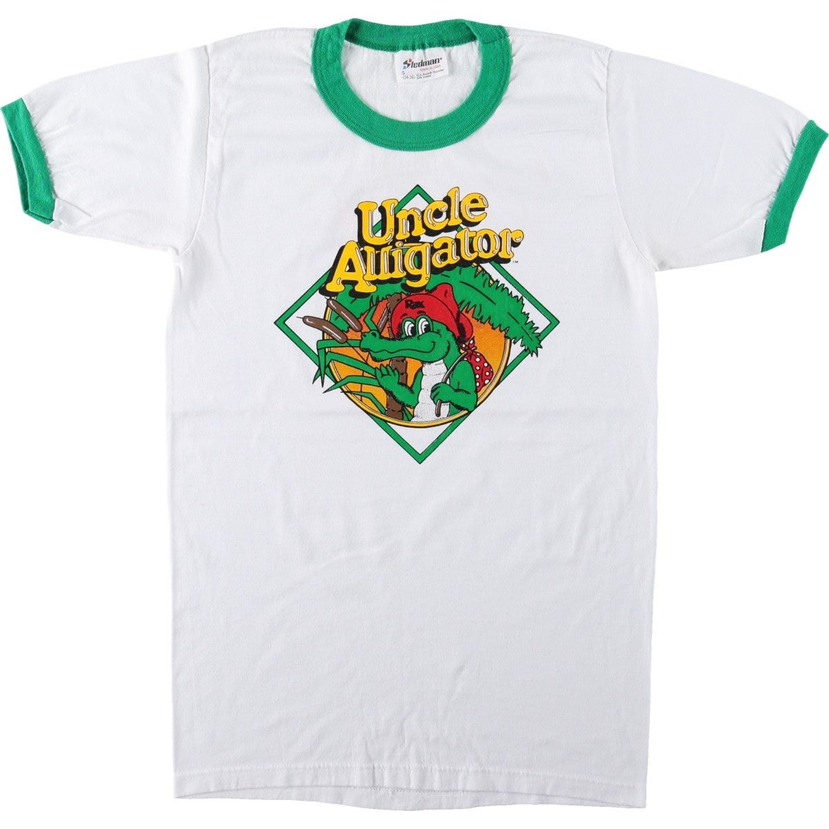 古着 80年代 Sneakers リンガーTシャツ USA製 メンズS相当