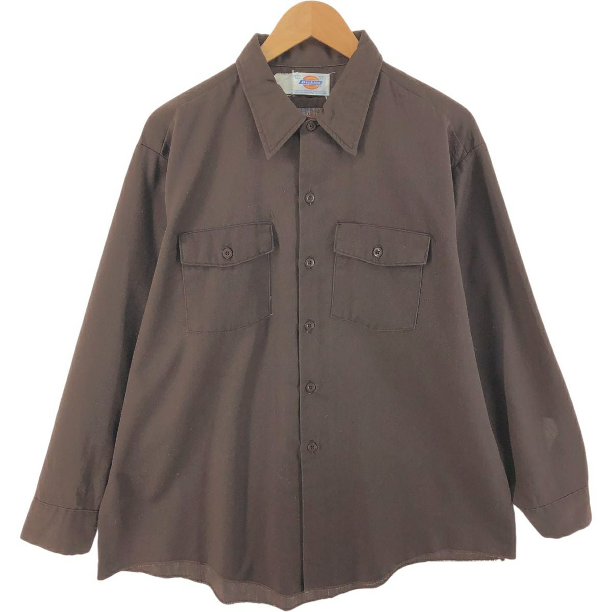 古着 90年代 ディッキーズ Dickies 半袖 シャンブレーシャツ ボックス