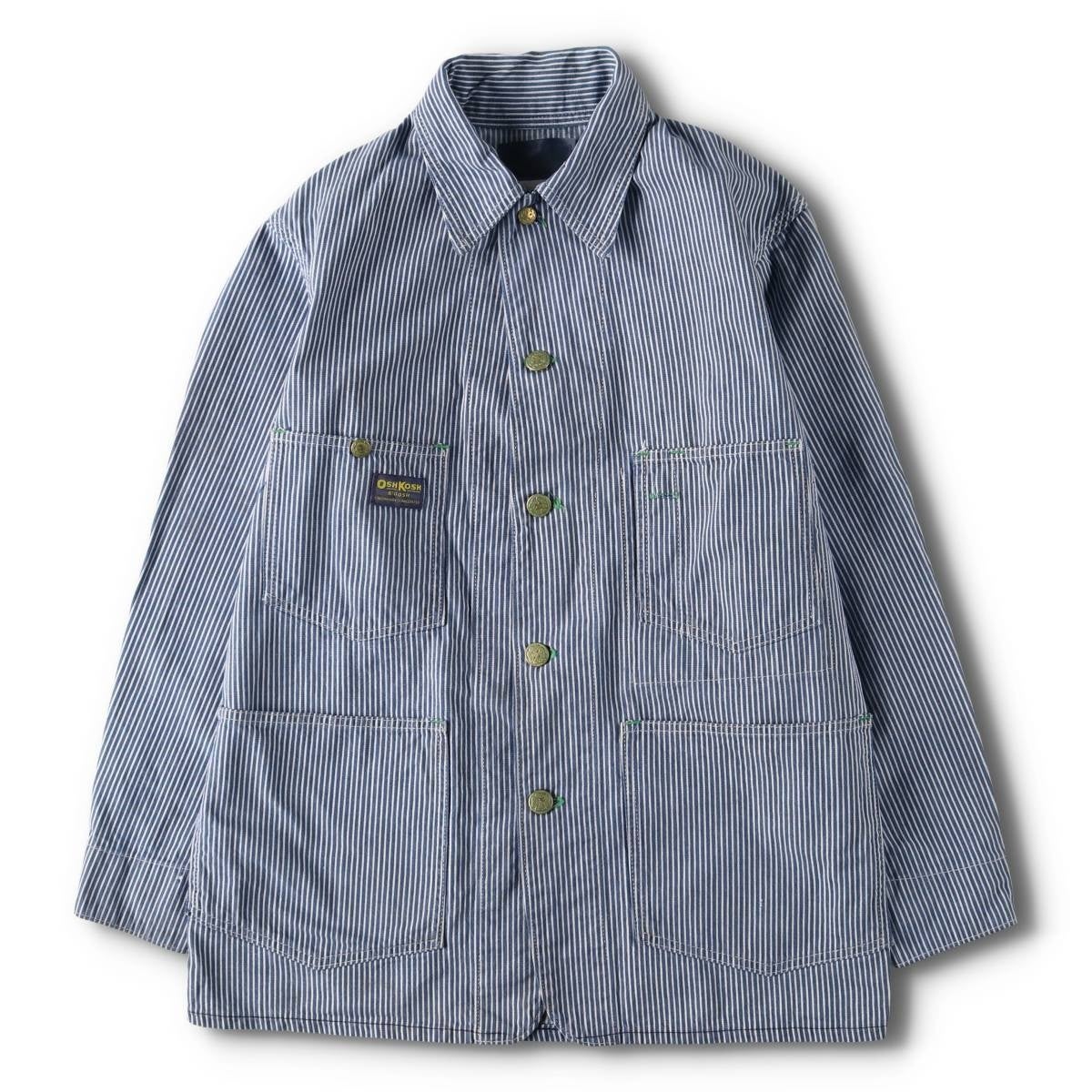 古着 80年代 オシュコシュ Osh kosh ヒッコリーストライプ デニム