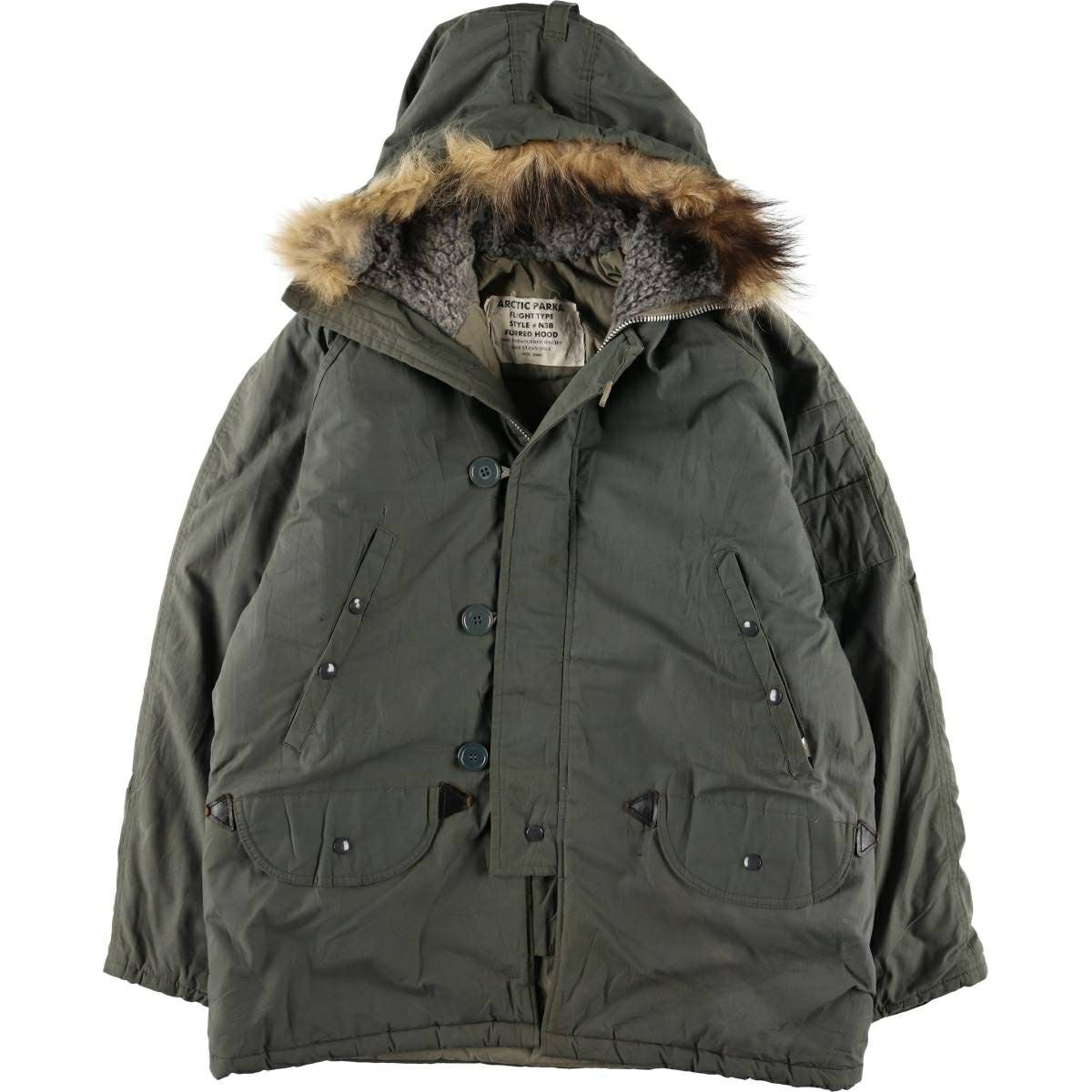 古着 アルファ ALPHA N-3Bタイプ ミリタリー フライトジャケット SMALL