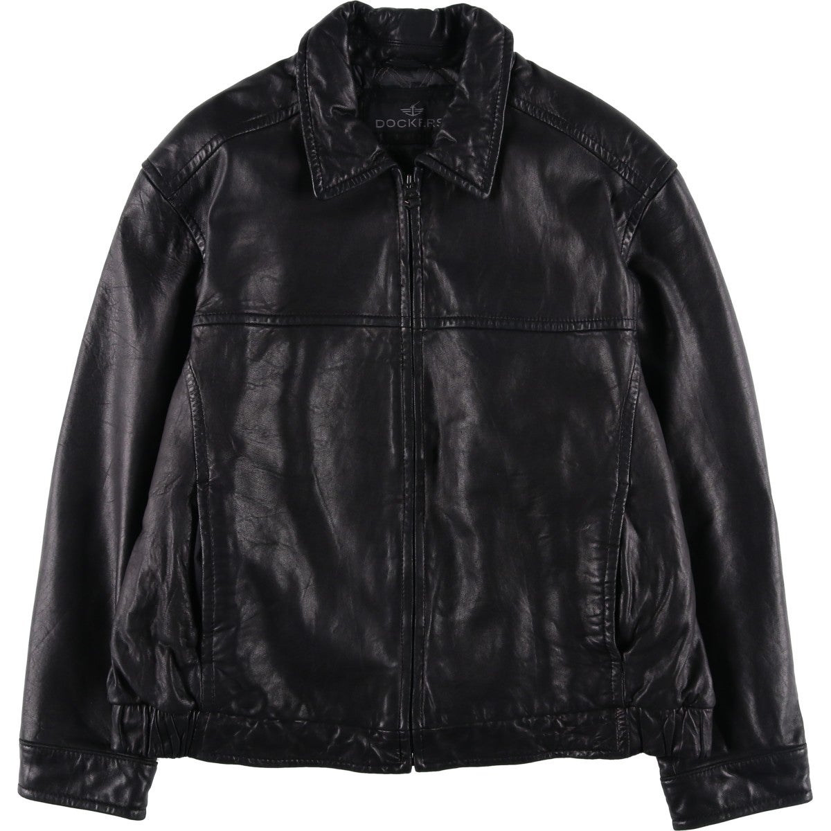 古着 ドッカーズ DOCKERS スイングトップタイプ レザーブルゾン メンズ