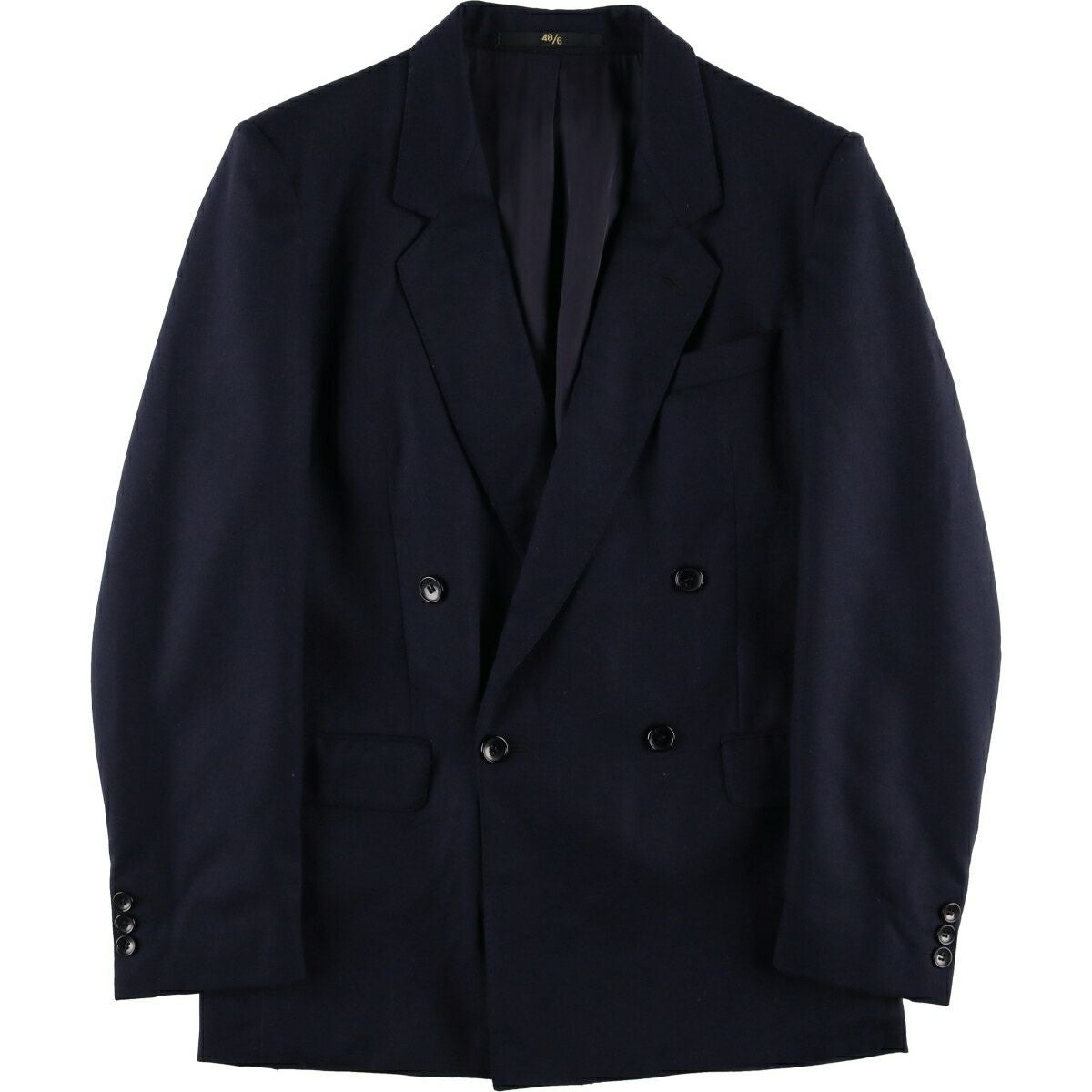 古着 アクアスキュータム Aquascutum チェック柄 ウールテーラード