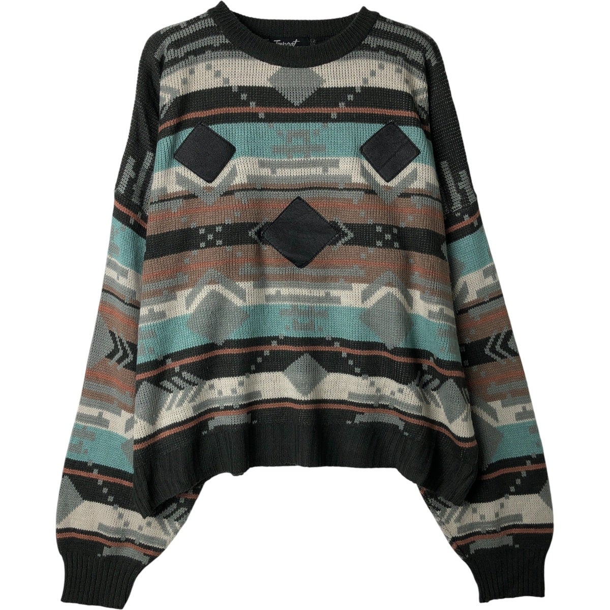 古着 ポールスミス Paul Smith 総柄 カウチンセーター メンズXL相当