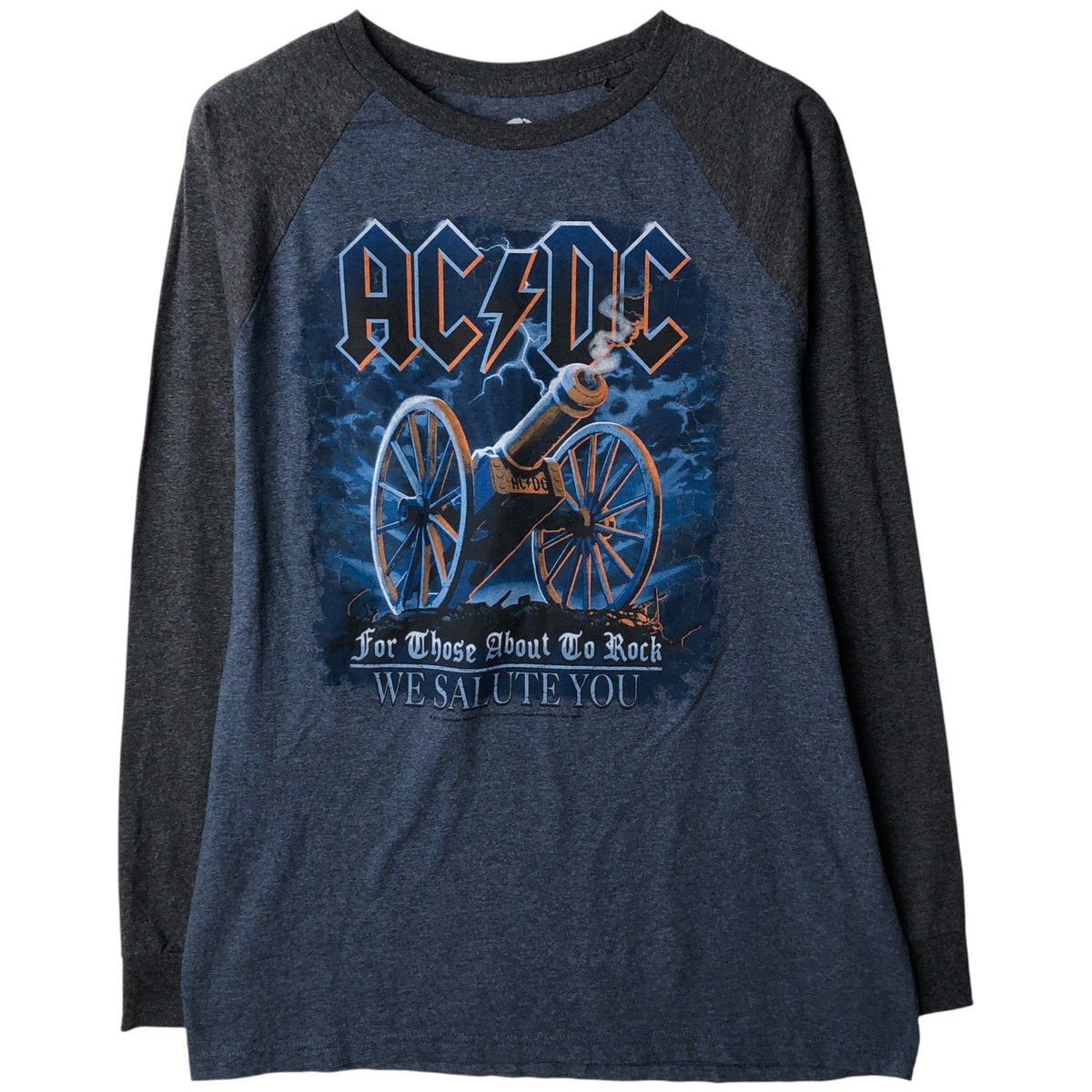 古着 リキッドブルー LIQUID BLUE AC/DC エーシーディーシー ラグラン
