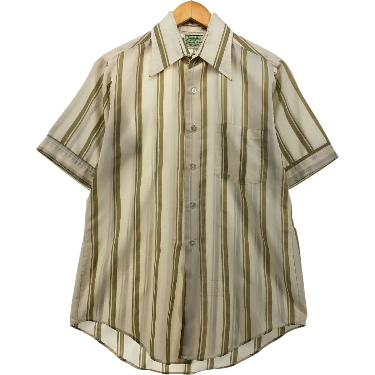 古着 70年代 ヴァンヒューゼン Van Heusen Hampshine House ワイド