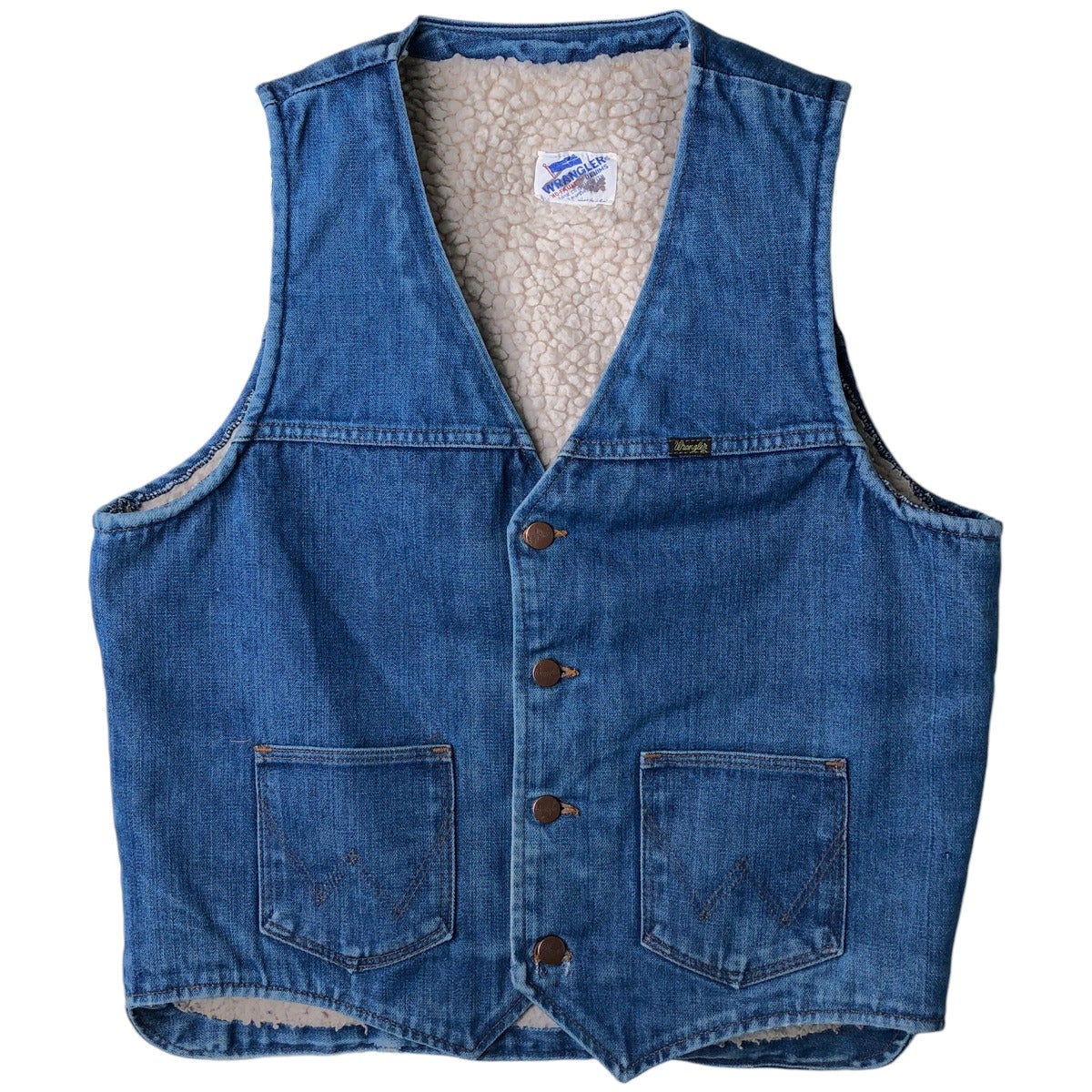 古着 ラングラー Wrangler HERO カットオフ デニムベスト メンズXL相当