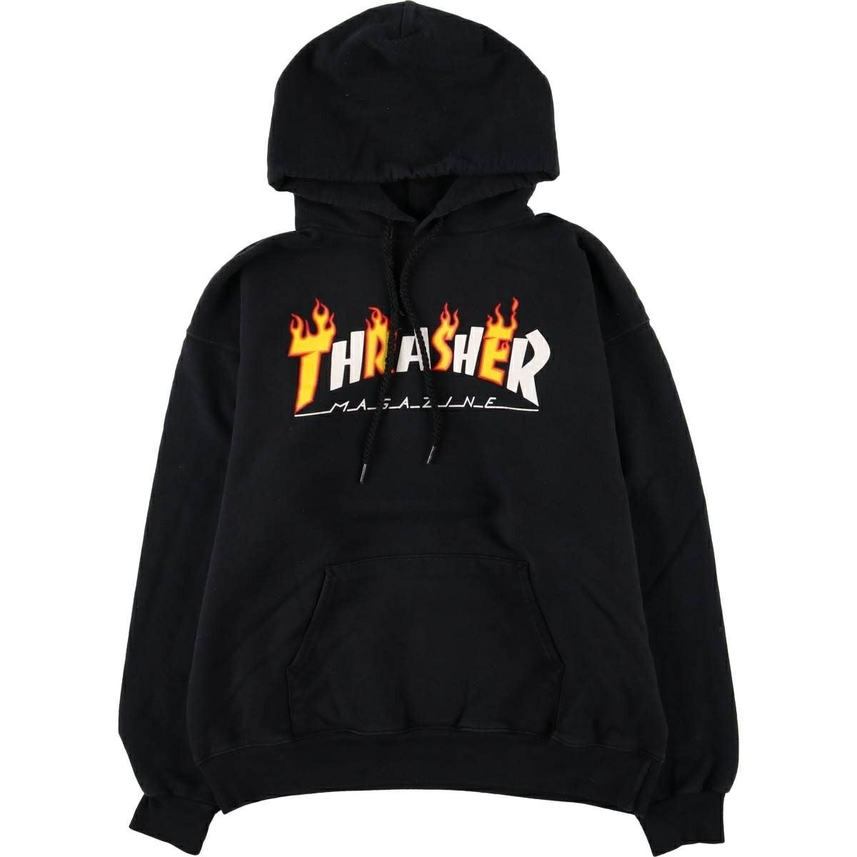 古着 スラッシャー THRASHER ファイヤーパターン スウェットプル