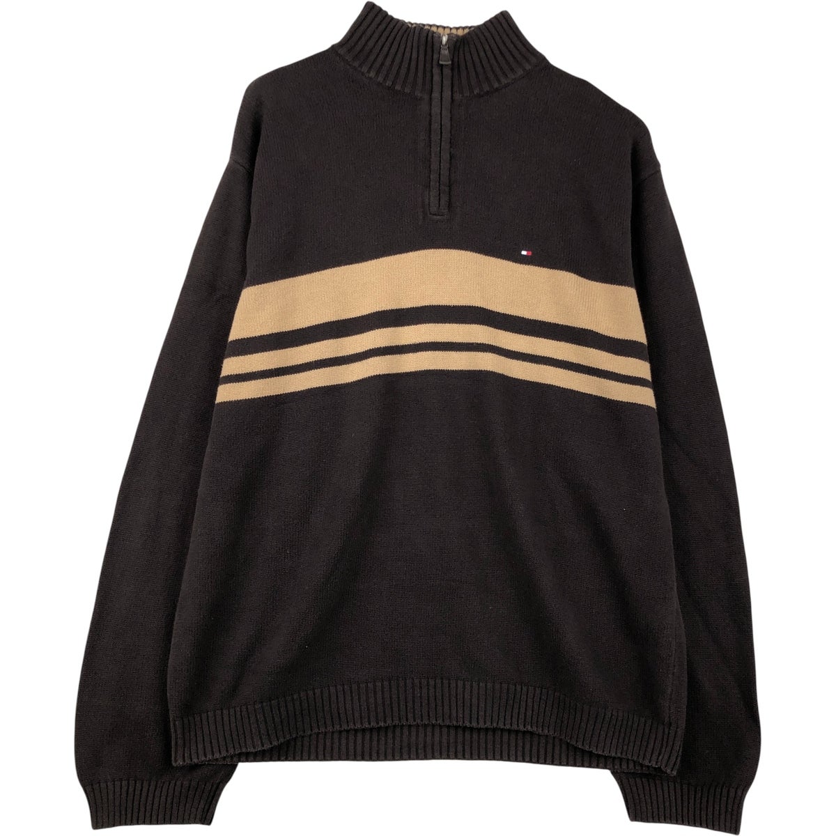   トミーフィルガー スウェット ハーフジップ 古着 古着 トミーヒルフィガー TOMMY HILFIGER ハーフジップスウェット