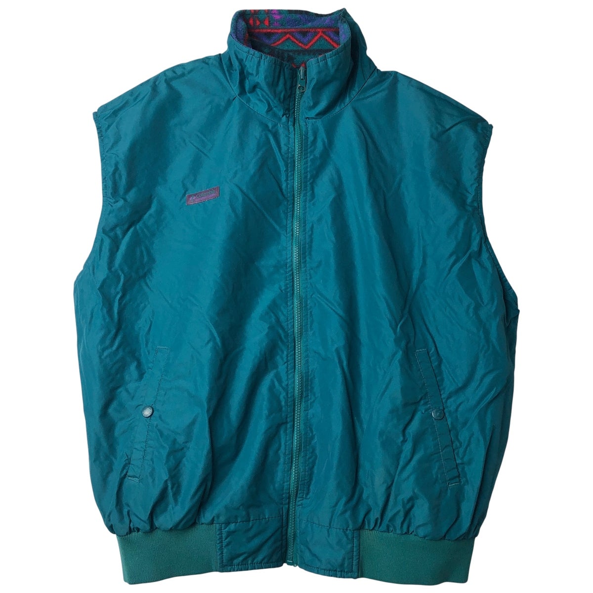 古着 90年代 コロンビア Columbia 白タグ 総柄 ネイティブ柄
