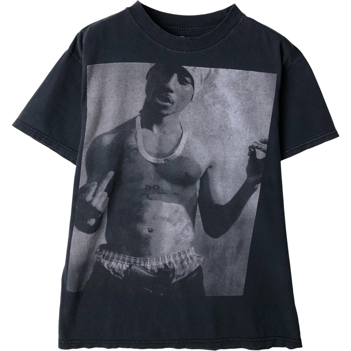 古着 2pac トゥーパック ラップ スウェットシャツ トレーナー メンズL