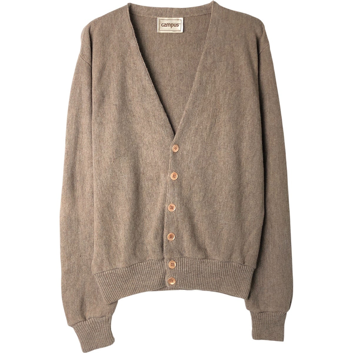 古着 60～70年代 CAMPUS ウールニットカーディガン USA製 メンズM相当