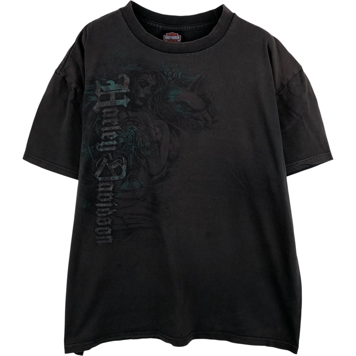 古着 ハーレーダビッドソン Harley-Davidson 鷲柄 イーグル柄 モーター