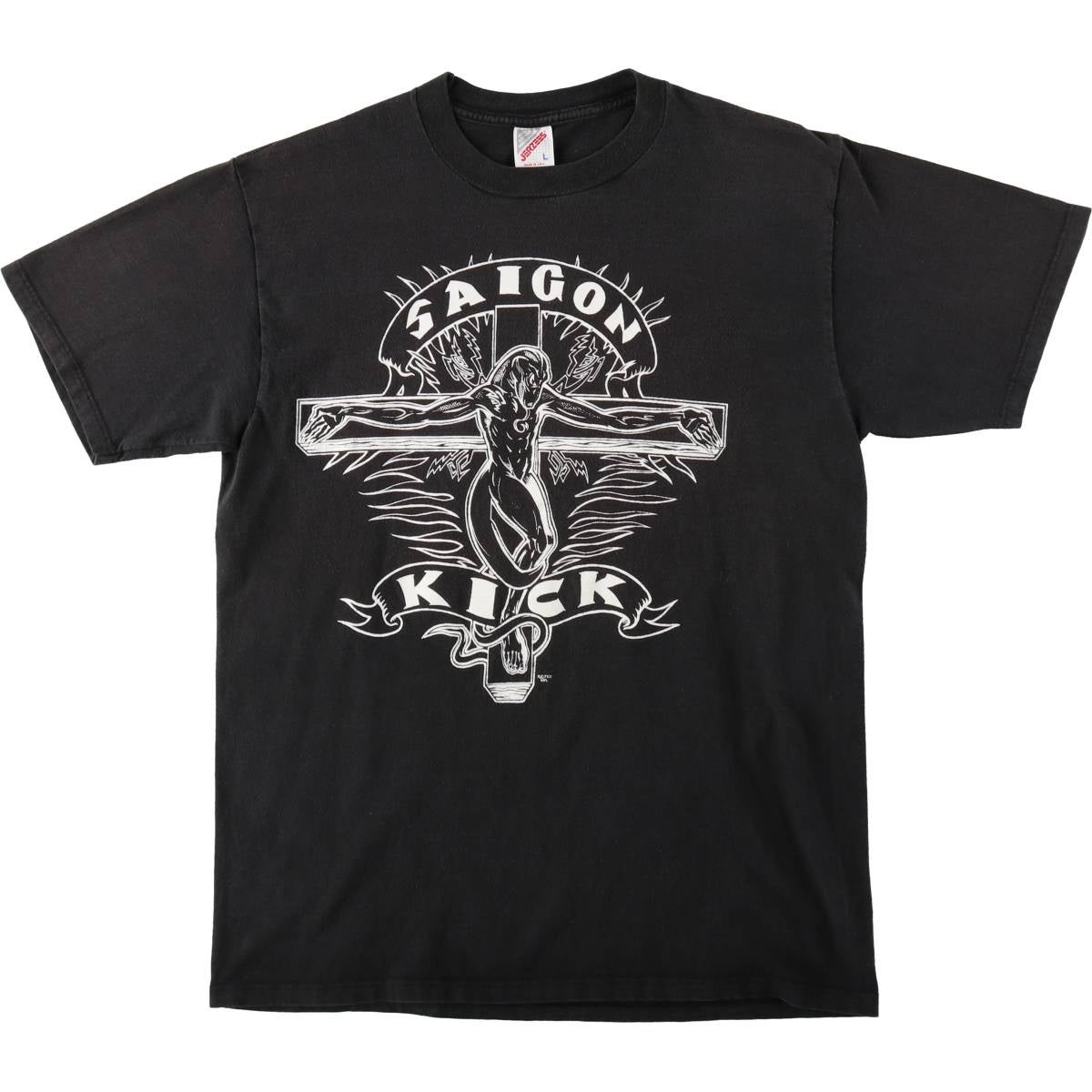 【80s】JERZEESジャージーズ メッセージプリントtシャツ USA製 L 古着 80年代 ジャージーズ Jerzees メッセージプリントTシャツ USA製