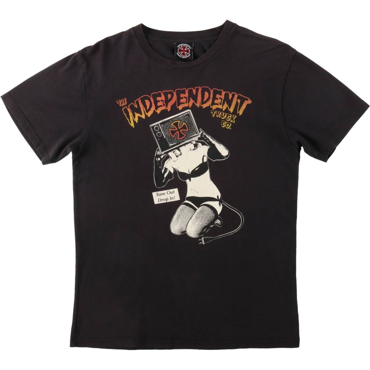 old Independent ブラック Tシャツ vintage 古着 インディペンデント INDEPENDENT サーフ スケートTシャツ メンズM