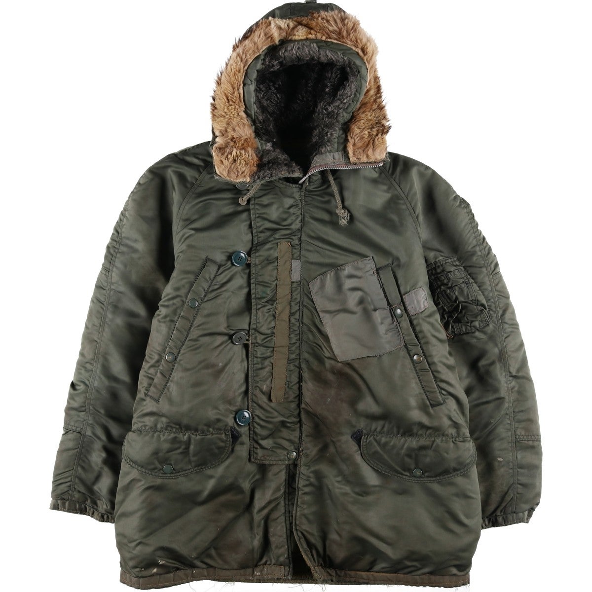 古着 N-2B 中綿入り ミリタリー フライトジャケット MEDIUM メンズM